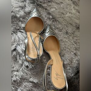 GIUSEPPE ZANOTTI heels studded shoes sexy sandal Slingback Pumps leather crystal